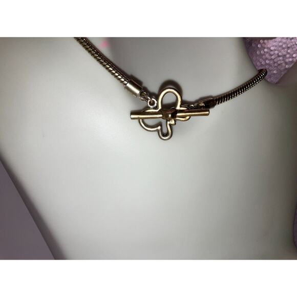 4 Charms Slide Snake Chain 15 7/8 Inch Necklace! - Picture 11 of 12